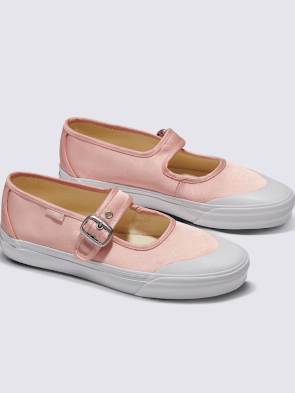 Vans Rose Pink Ballet Chintz Buckle Closure  Mary Jane Sneakers NWOT 10*Flaw*